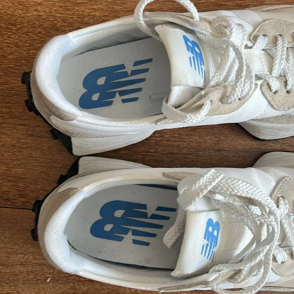 New Balance Cream and White Athletic Shoes - Picture 2 of 7